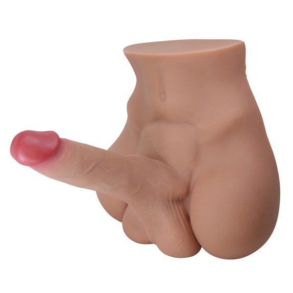 MASTURBATORE REALISTICO MEZZO BUSTO DI UOMO CON PENE FLESSIBILE E ANO PENETRABILE RHYNE