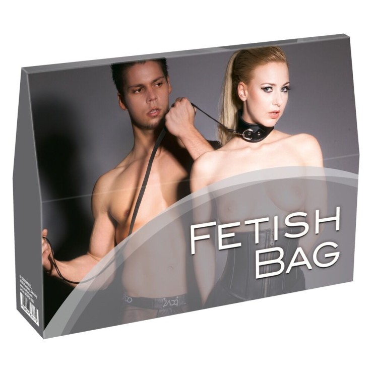 SET SADOMASO 6 PEZZI FETISH BAG CON ACCESSORI SEXY