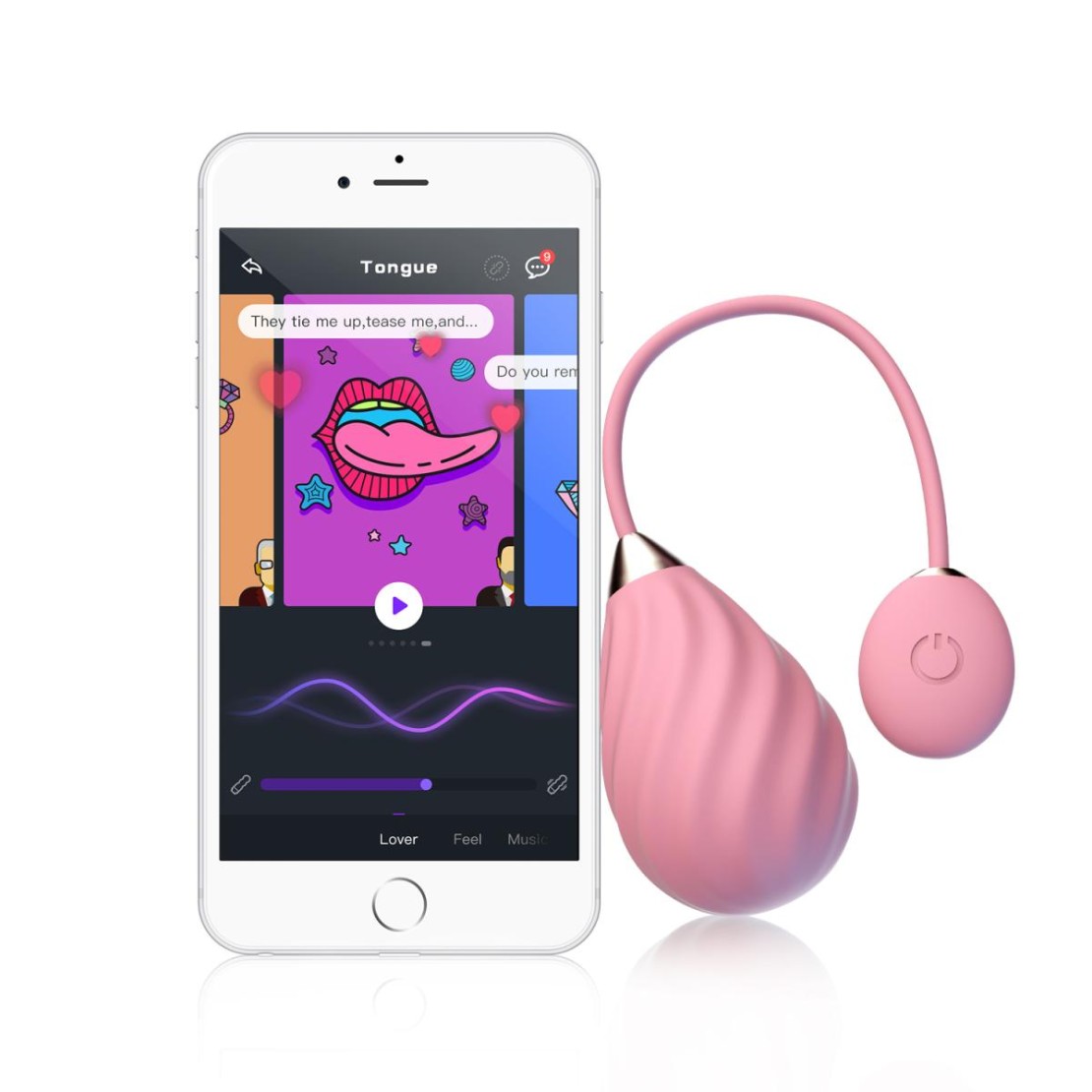 OVETTO VAGINALE VIBRANTE CON APP A DISTANZA PER...