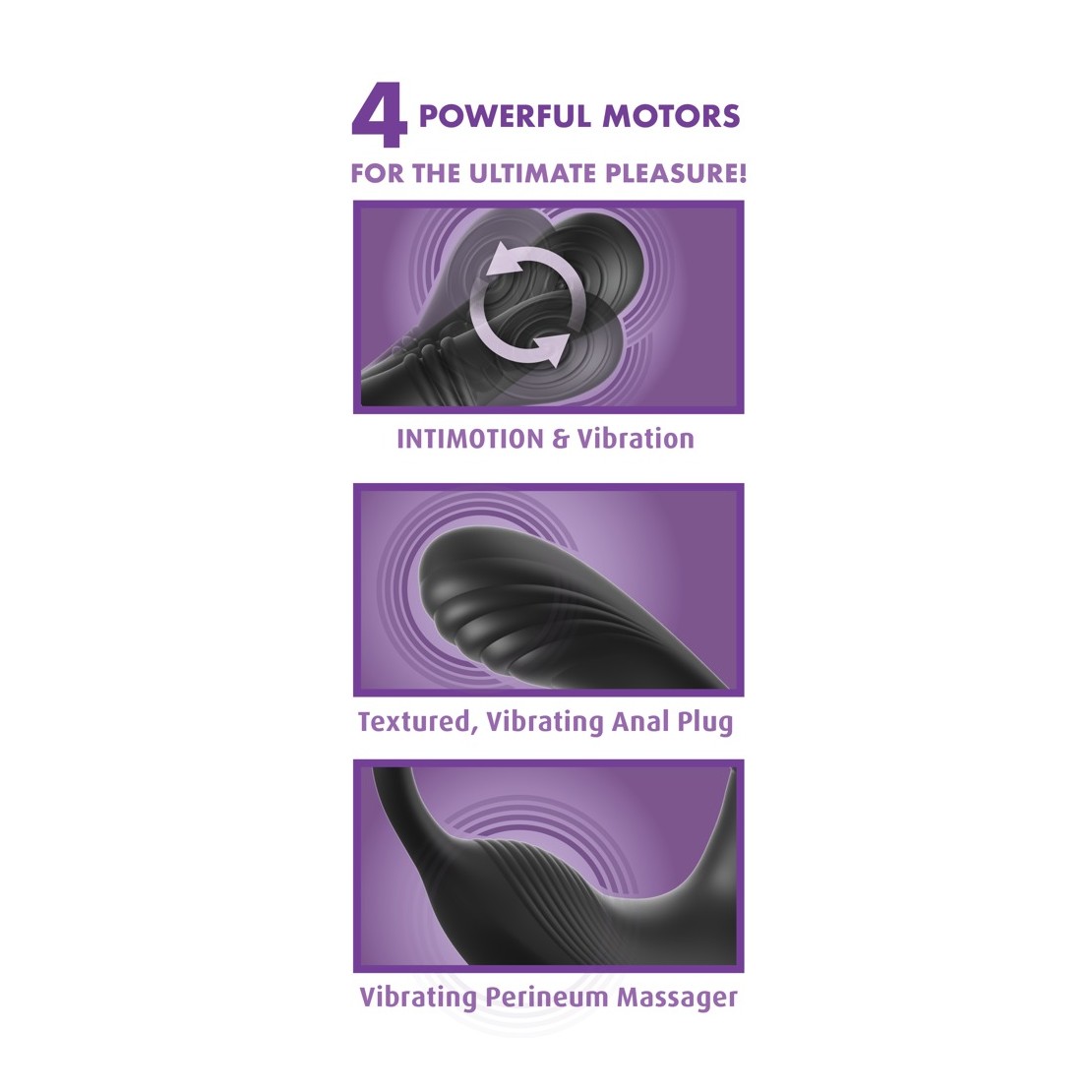 STIMOLATORE PROSTATICO VIBRANTE CON MOVIMENTO E...