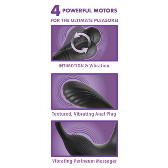 STIMOLATORE PROSTATICO VIBRANTE CON MOVIMENTO E ANELLO ASS-GASM