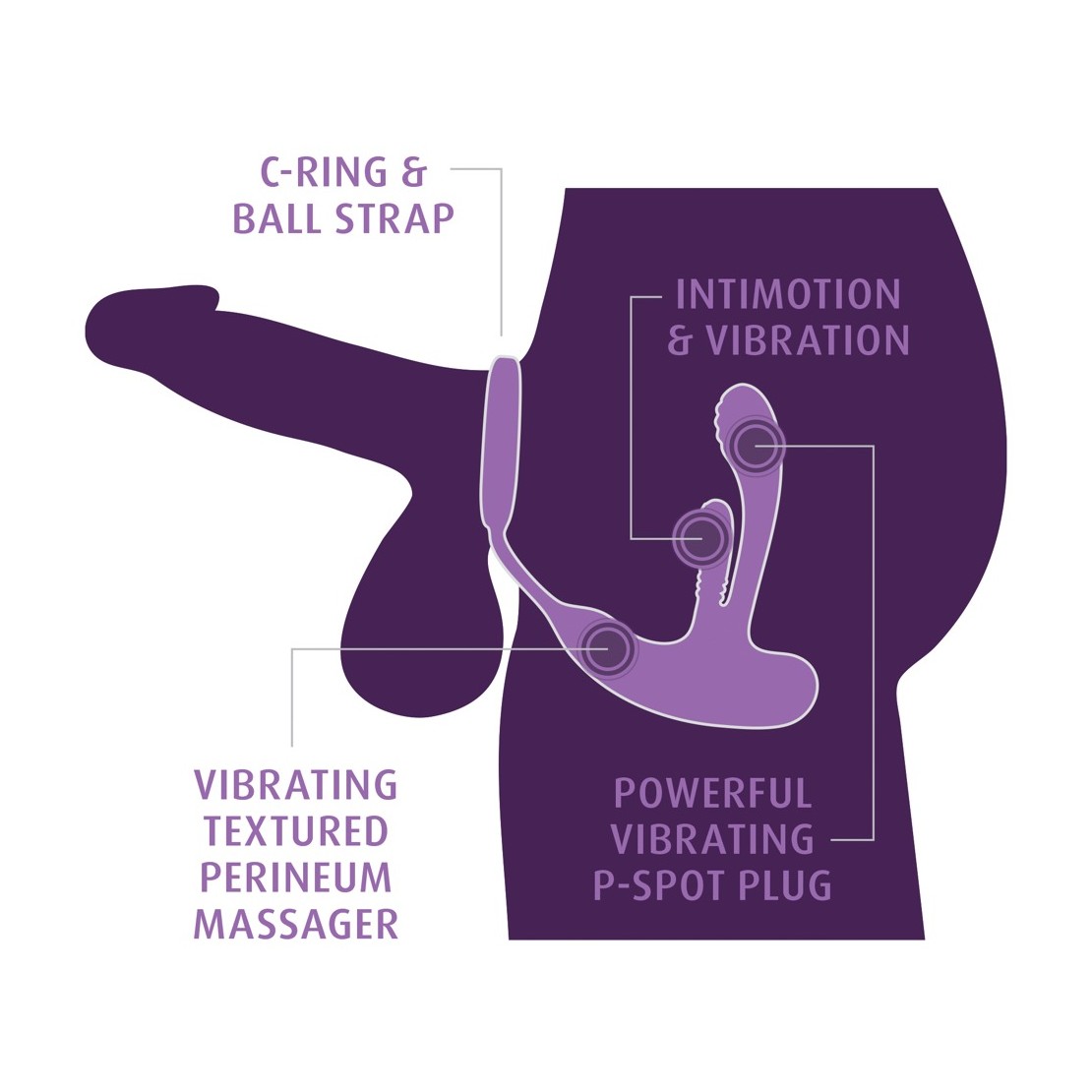 STIMOLATORE PROSTATICO VIBRANTE CON MOVIMENTO E...