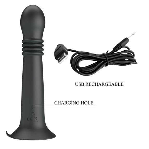 DILDO ANALE CON MOVIMENTO A SPINTA SU E GIU' E ROTAZIONE RICARICABILE STELLAN