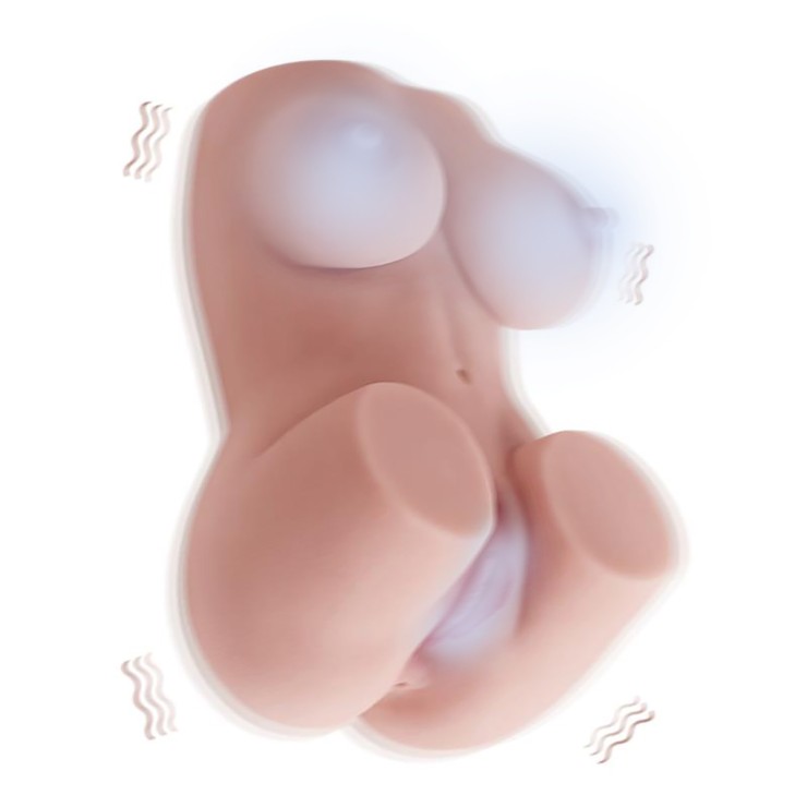 ELROY MINI BUSTO REALISTICO VIBRANTE CON DOPPIO CANALE XISE