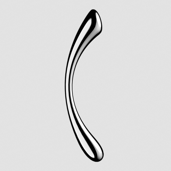 DILDO DOPPIO IN ACCIAIO INOX FORMA AFFUSOLATA OTTIMO PER GIOCHI CALDO/FREDDO COSMIC CREST 1 SATISFYER
