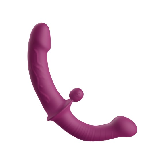 STRAPLESS DOPPIO STRAP-ON VIBRANTE CON TELECOMANDO