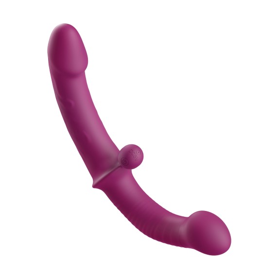 STRAPLESS DOPPIO STRAP-ON VIBRANTE CON TELECOMANDO
