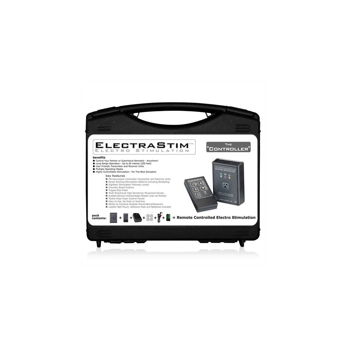 MACCHINA PER STIMOLAZIONE ELETTRICA CON TELECOMANDO A DISTANZA ELECTRASTIM