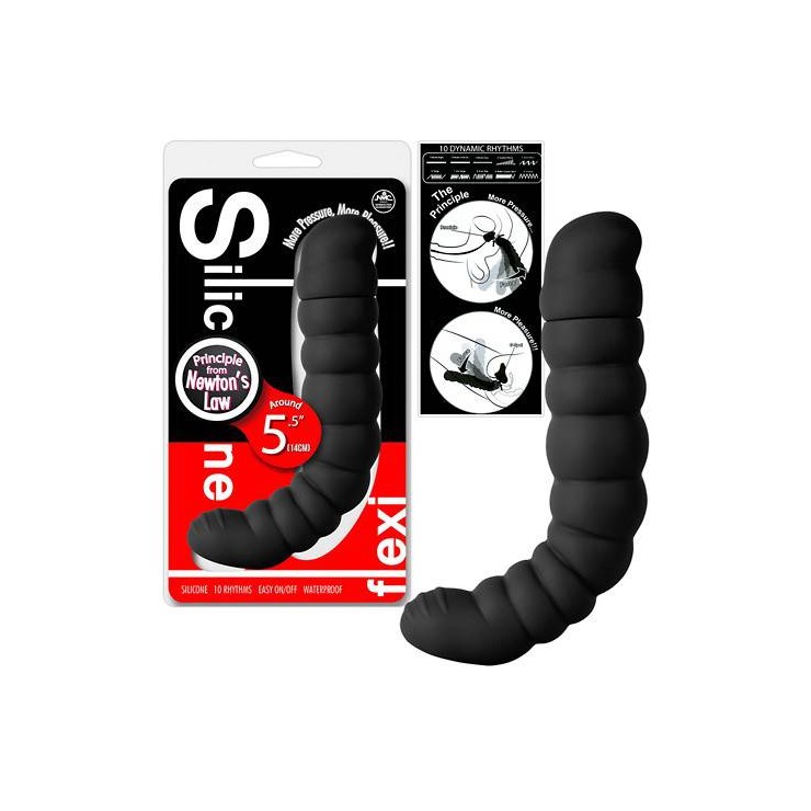 SEX TOY DILDO ANALE VIBRANTE E FLESSIBILE IN SILICONE 10... 2