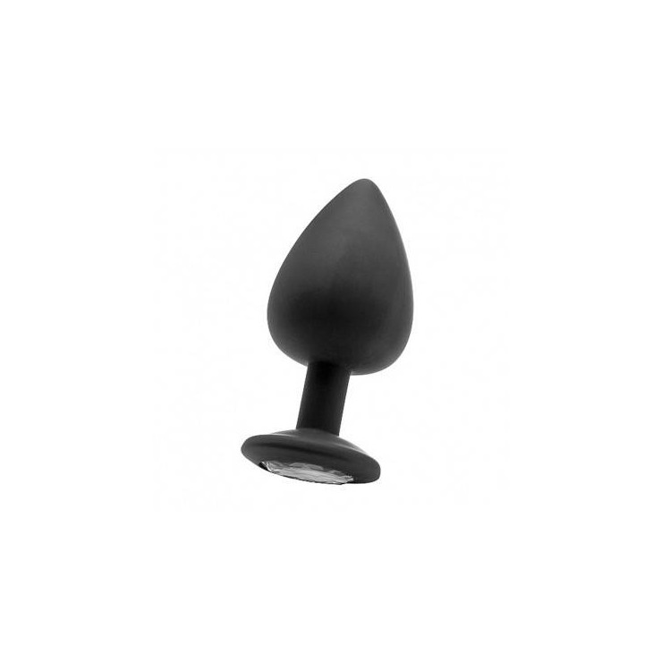 SEXY TOY ANALE TAPPO IN SILICONE X-LARGE CON DIAMANTE TRASPARENTE
