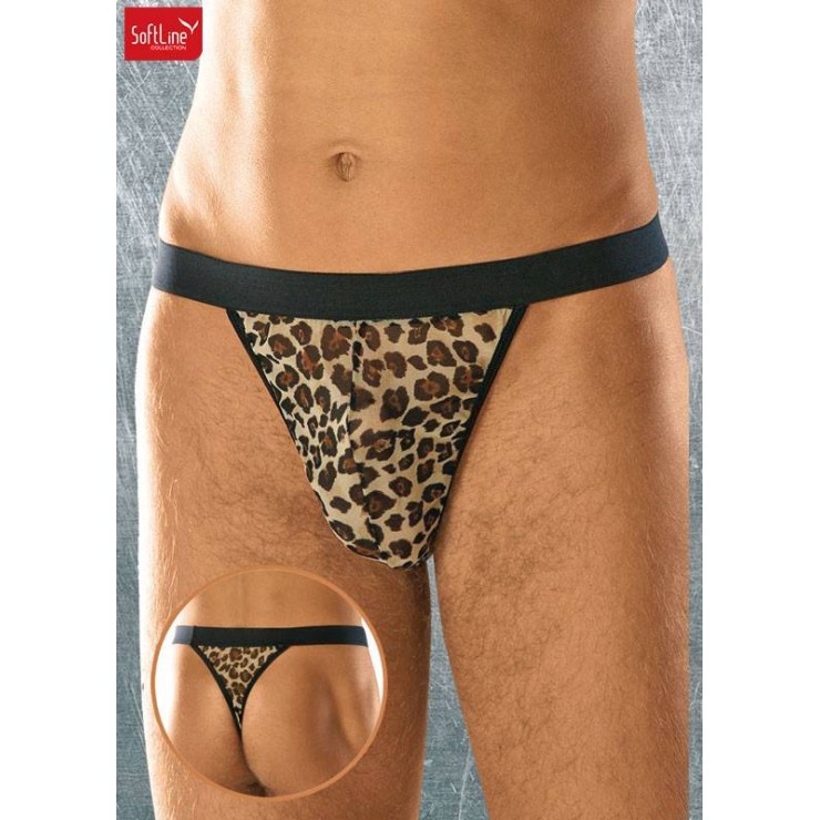 PERIZOMA UOMO SEXY LEOPARDATO CON ELASTICO 