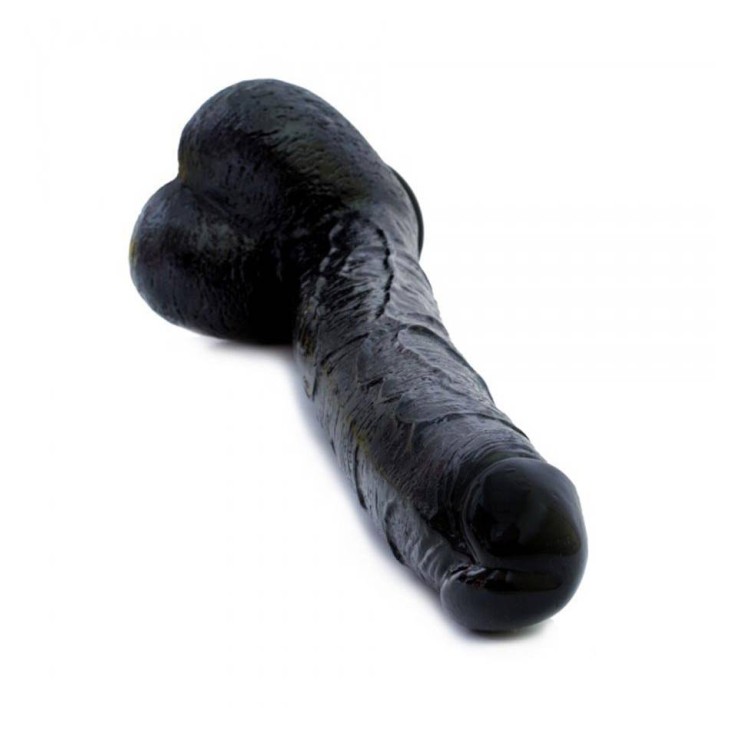 DILDO REALE  LUNGO E GROSSO NERO CON VENTOSA 43 CM BLACK BALLER  2