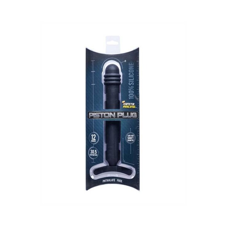 TAPPO ANALE SEXY IN SILICONE 12 INCH 30 CM PISTON PLUG NERO