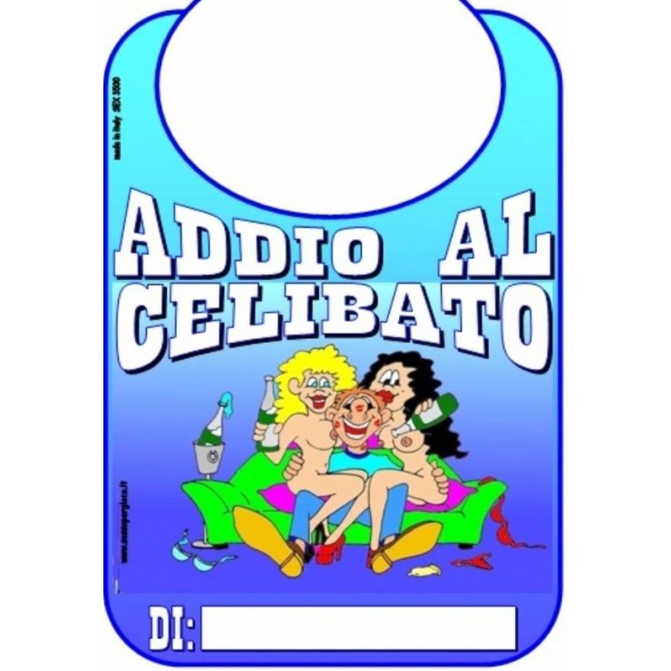 BAVAGLIO SCHERZOSO ADDIO AL CELIBATO DI COLORE BLU 