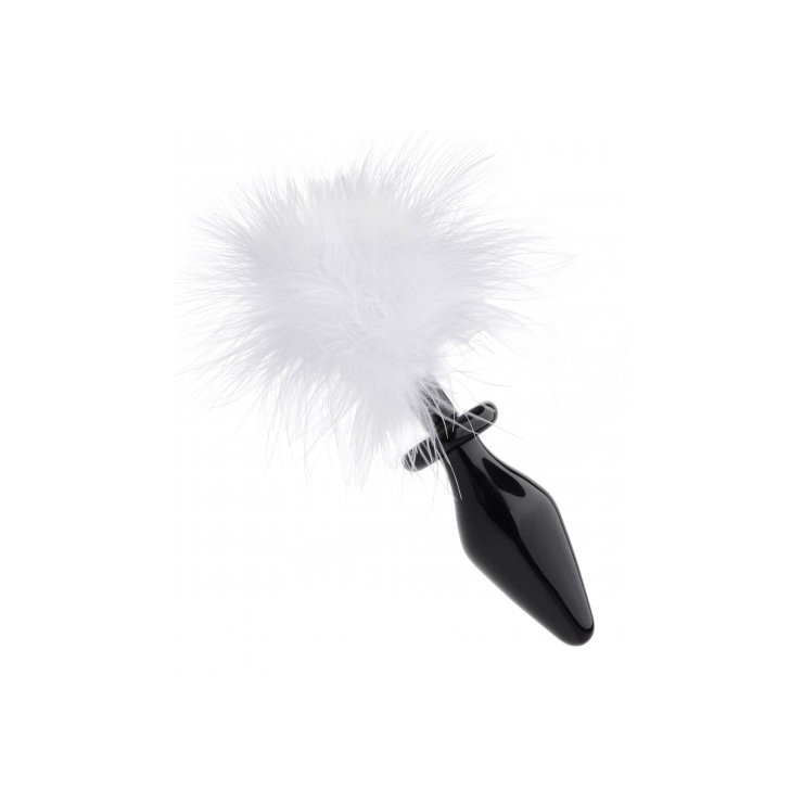 TAPPO ANALE IN VETRO CON PIUMA SEX TOY FLUFFER BUNNY