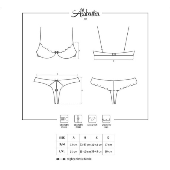  COMPLETINO INTIMO SEXY PER DONNA ALABASTRA