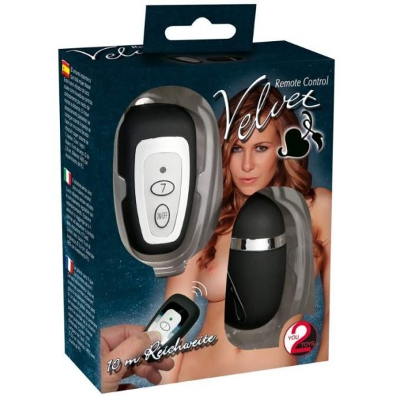 OVETTO VIBRANTE VELVET CON TELECOMANDO REMOTE CONTROL