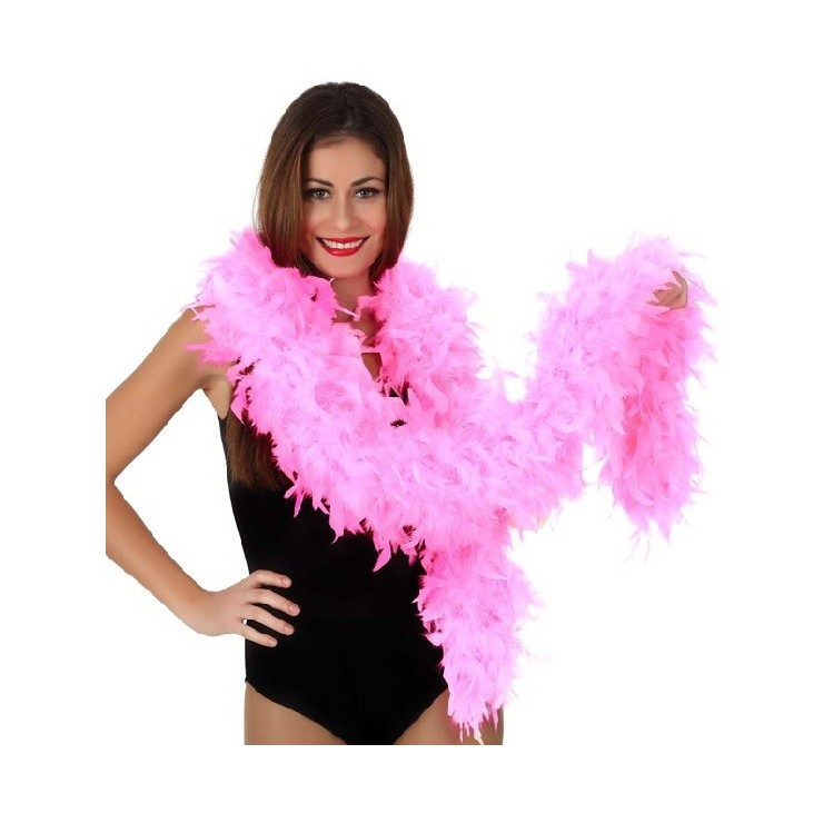 BOA IN PIUME ROSA LUNGO         