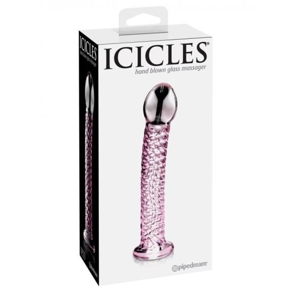  DILDO IN VETRO CON RILIEVI SEX TOY ICICLES No. 53