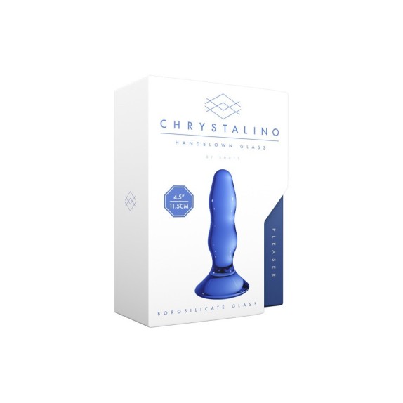 TAPPO ANALE IN VETRO CON BASE SEX TOY CM. 11,5