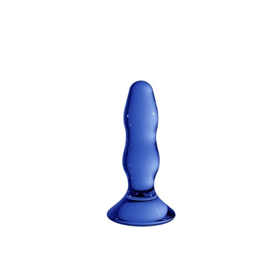 TAPPO ANALE IN VETRO CON BASE SEX TOY CM. 11,5
