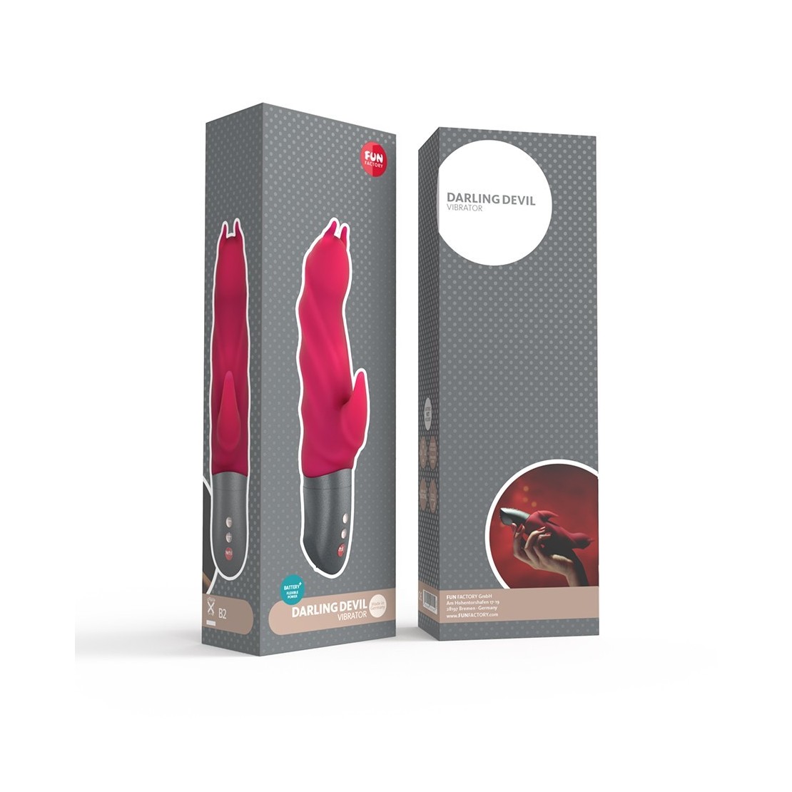 VIBRATORE RABBIT SEX TOY IN SILICONE DARLING DEVIL