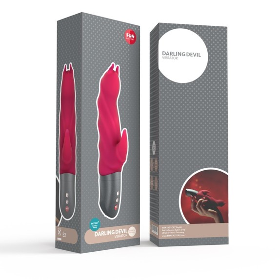VIBRATORE RABBIT SEX TOY IN SILICONE DARLING DEVIL