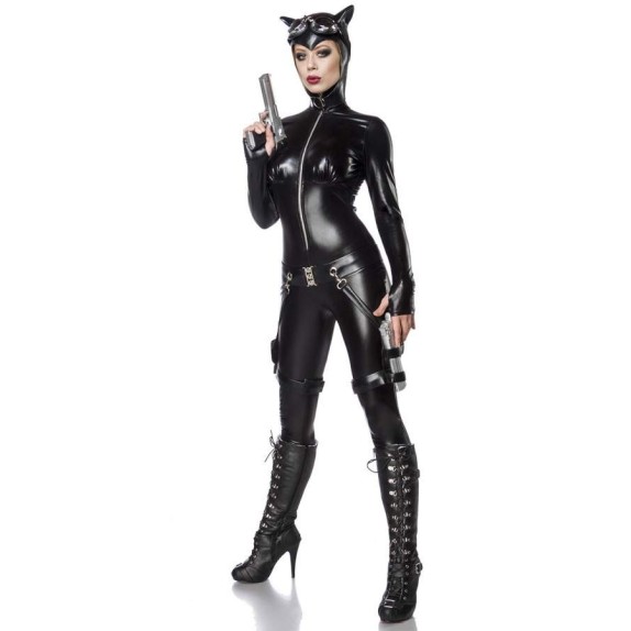 COSTUME DA SEXY CATWOMAN CON ACCESSORI