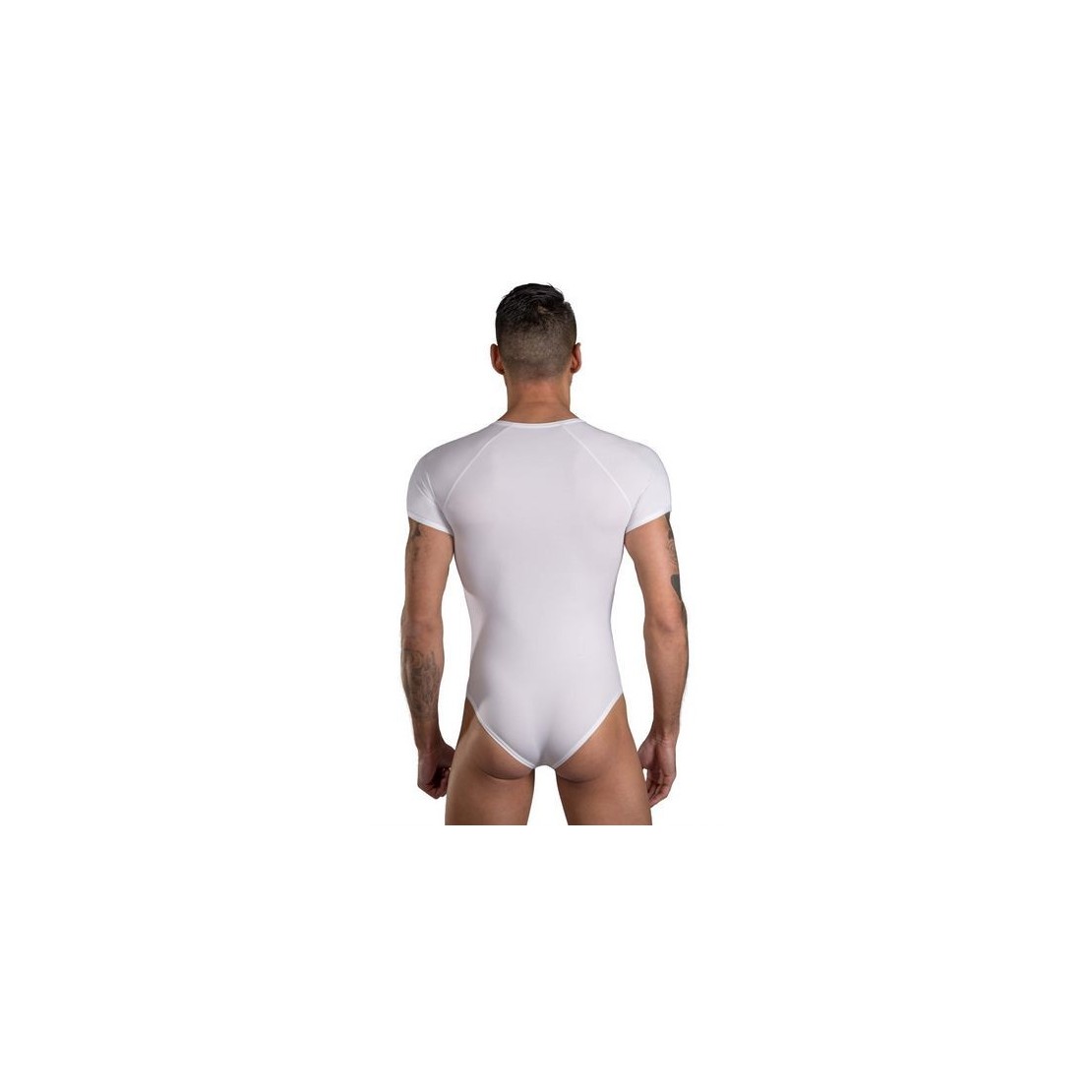 BODY BIANCO UOMO SEXY A MEZZA MANICA