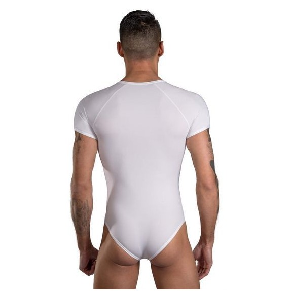 BODY BIANCO UOMO SEXY A MEZZA MANICA