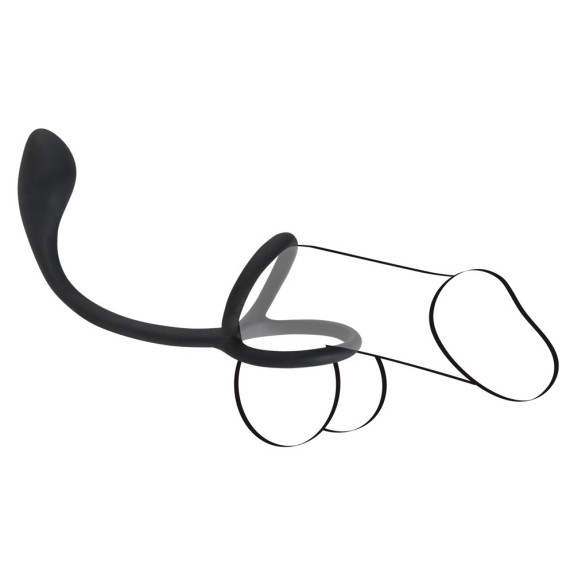 ANELLO DOPPIO PER PENE CON PLUG ANAL