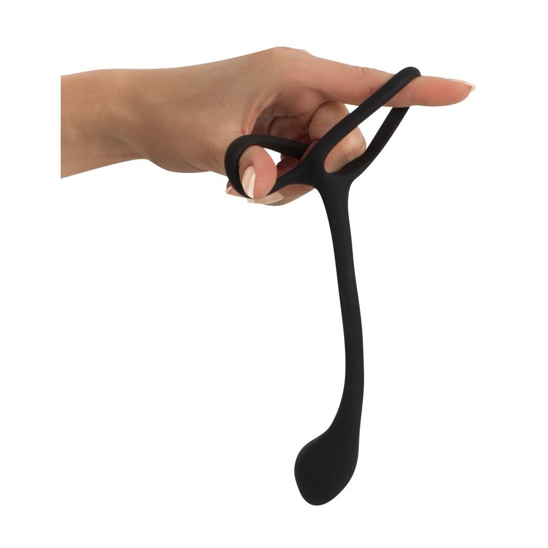 ANELLO DOPPIO PER PENE E TESTICOLI CON PLUG ANALE