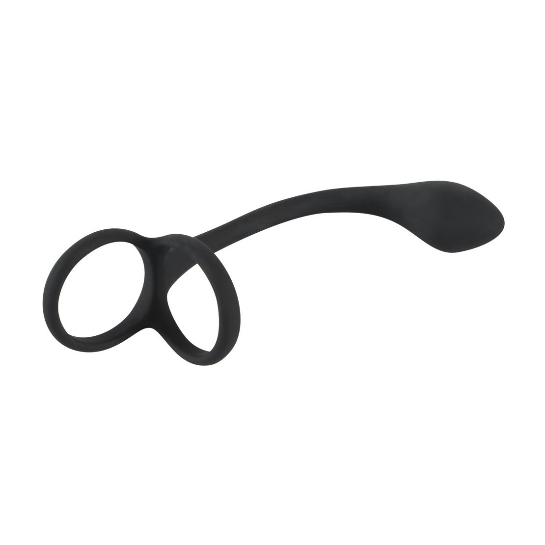 ANELLO DOPPIO PER PENE E TESTICOLI CON PLUG ANALE