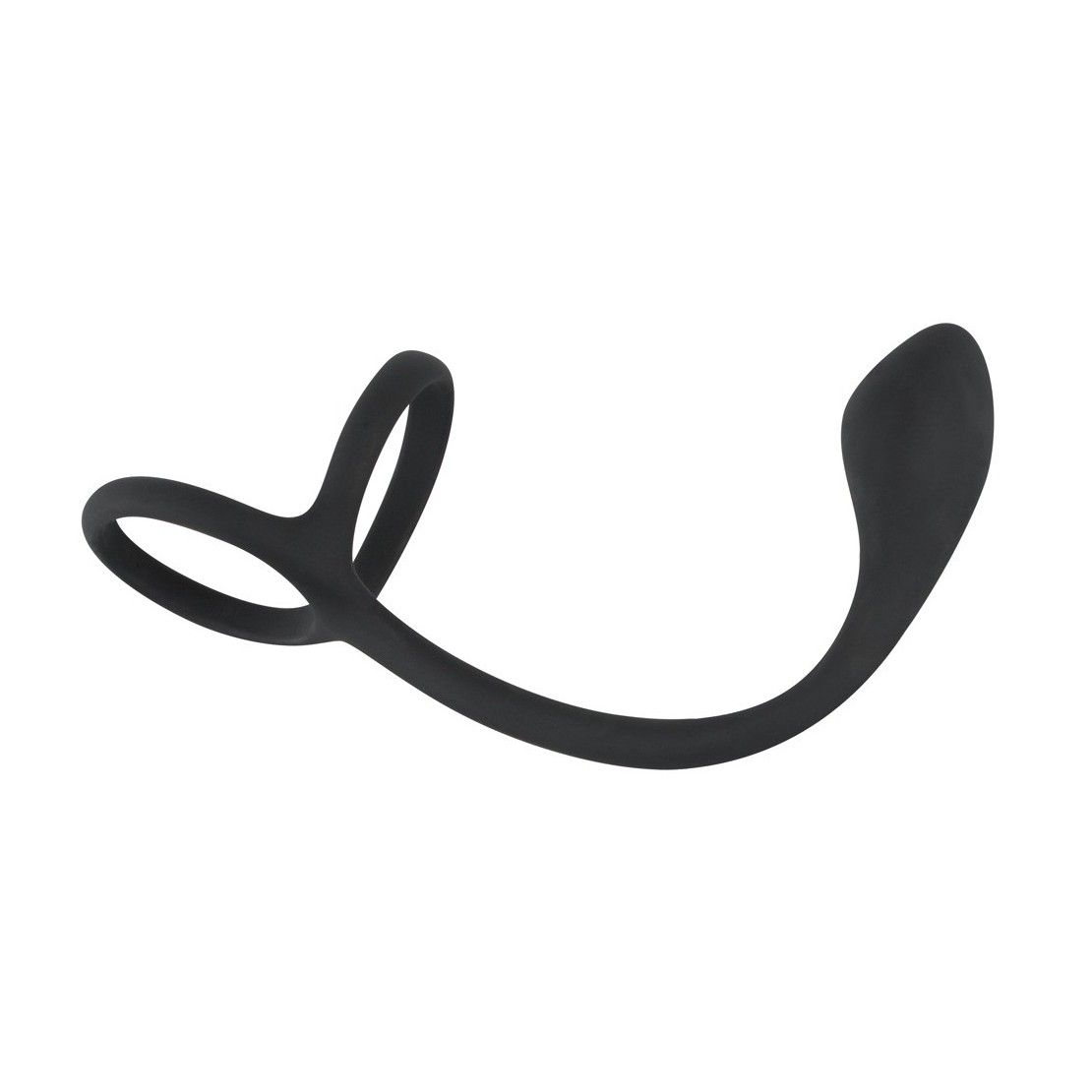 ANELLO DOPPIO PER PENE E TESTICOLI CON PLUG ANALE