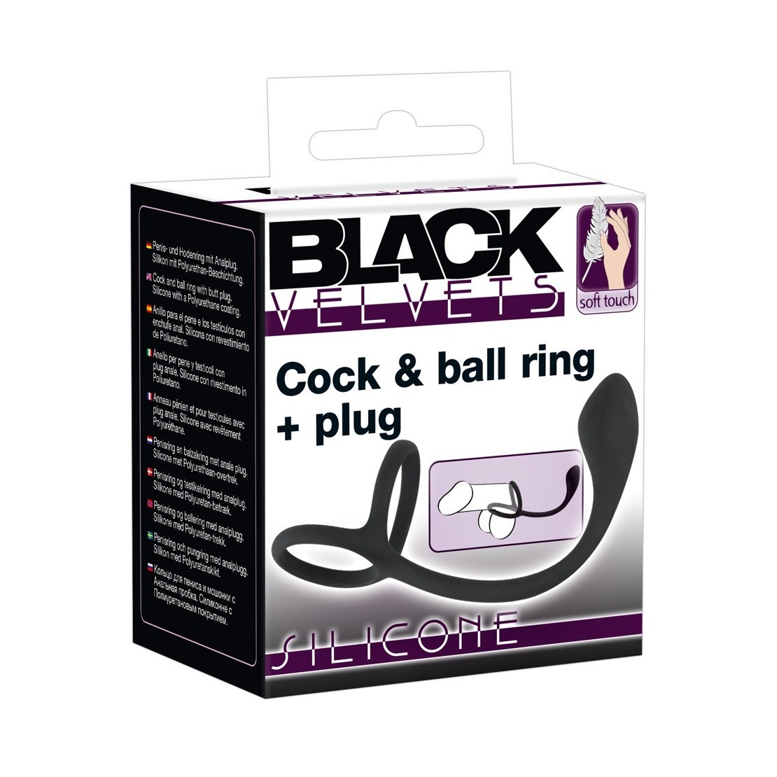 ANELLO DOPPIO PER PENE E TESTICOLI CON PLUG ANALE