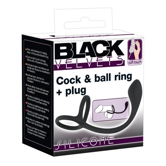 ANELLO DOPPIO PER PENE CON PLUG ANAL