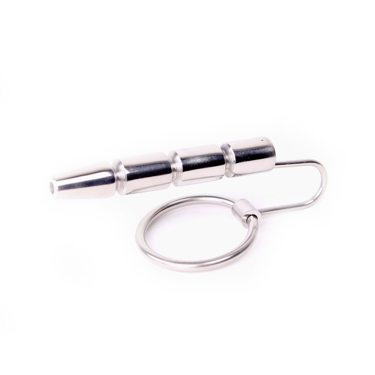 ANELLO IN ACCIAIO PER GLANDE SEX TOY CON DIVARICATORE URETRA