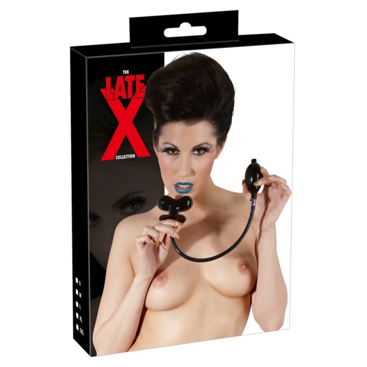 GAG GONFIABILE A FORMA DI FARFALLA SEX TOY IN LATTICE