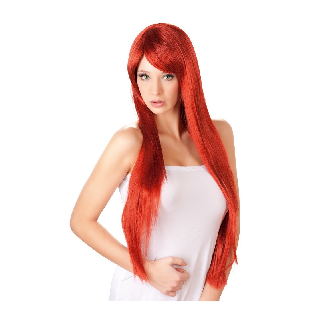 PARRUCCA SEXY CAPELLI LUNGHI CON FRANGIA