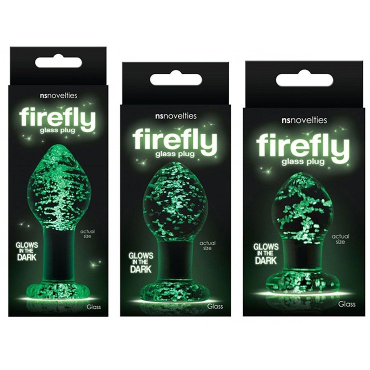 TAPPO ANALE IN VETRO FLUORESCENTE SEX TOY VARIE MISURE