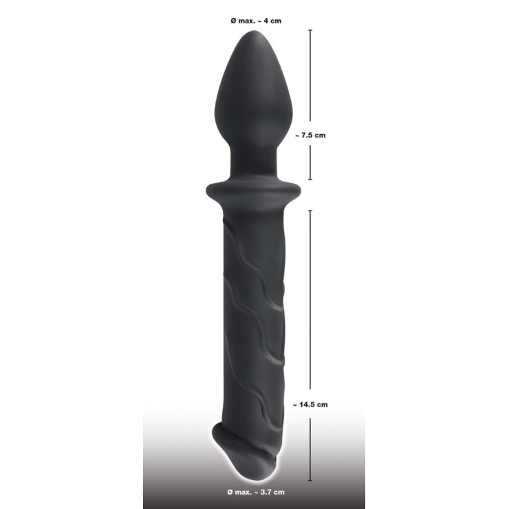 PLUG ANALE CON DILDO IN SILICONE SEX TOY DOPPIO