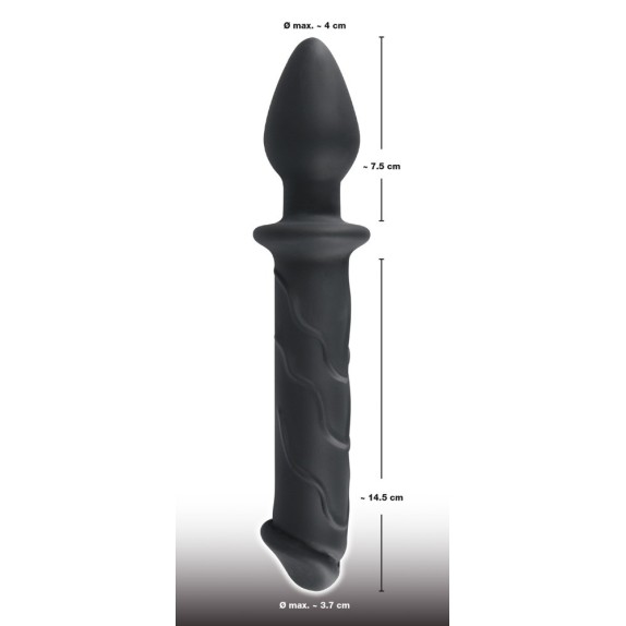 PLUG ANALE CON DILDO IN SILICONE SEX TOY DOPPIO