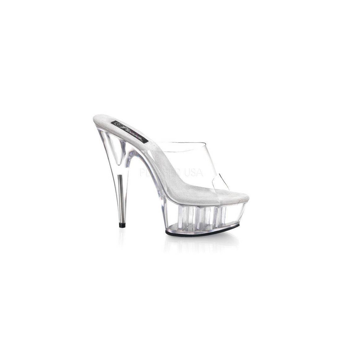 SANDALO SEXY TRASPARENTE TACCO 15 CM DEL601/C/M