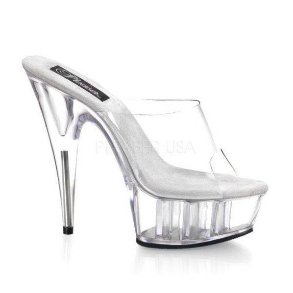 SANDALO SEXY TRASPARENTE TACCO 15 CM DEL601/C/M