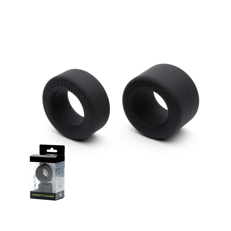 SET DI DUE ANELLI PER PENE E TESTICOLI IN SILICONE...