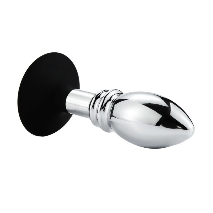 TAPPO-PLUG ANALE IN METALLO SEX TOY CON VENTOSA 2