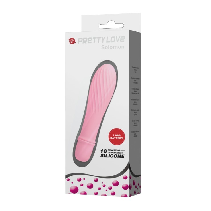 MINI VIBRATORE IN SILICONE CON RILIEVI SEX TOY SOLOMON