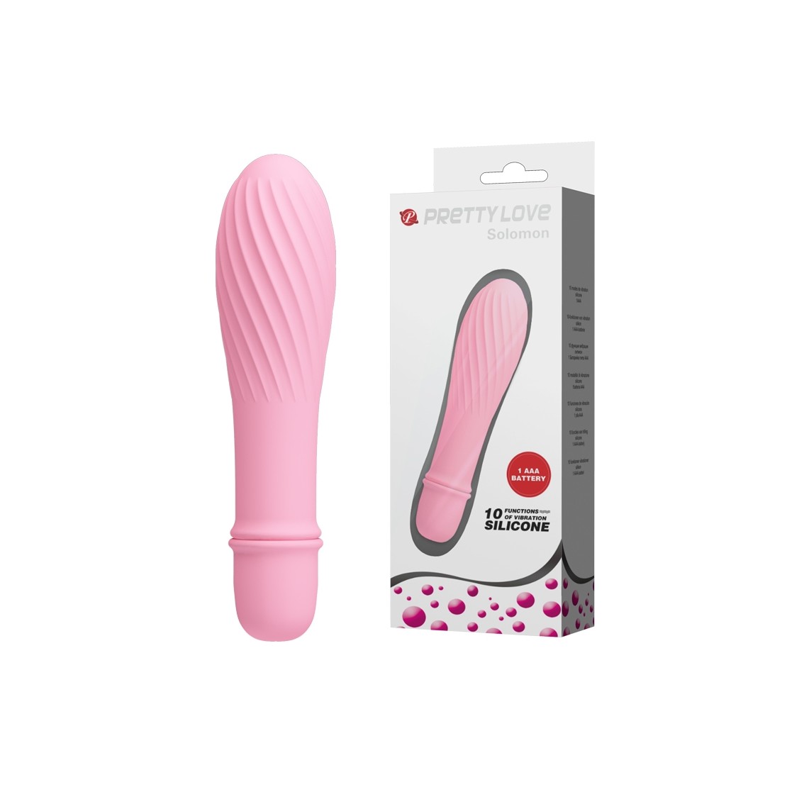 MINI VIBRATORE IN SILICONE CON RILIEVI SEX TOY...