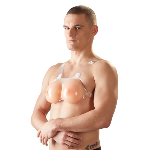 SENO FINTO IN SILICONE INDOSSABILE CON REGGISENO UNISEX