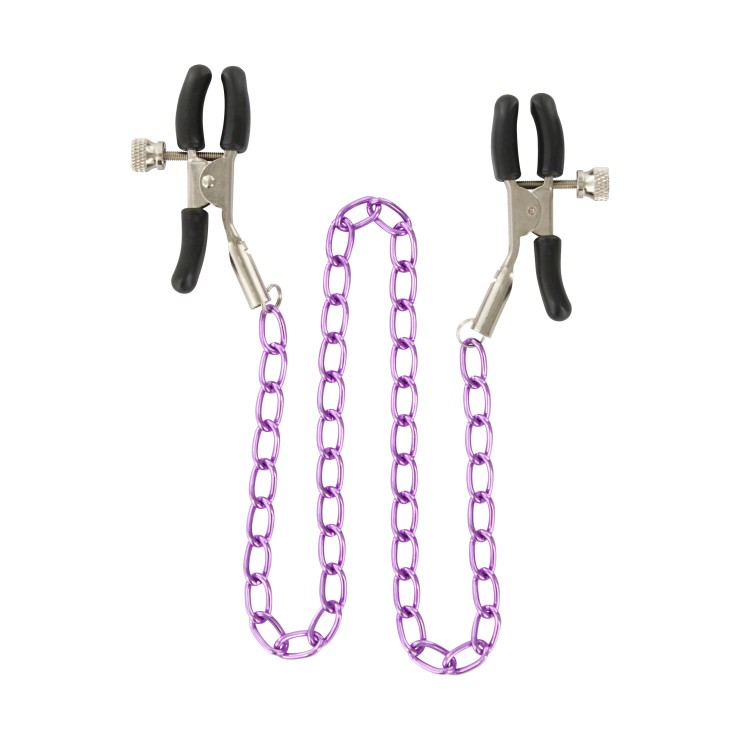 PINZETTE UNISEX PER CAPEZZOLI SEX TOY CON CATENA